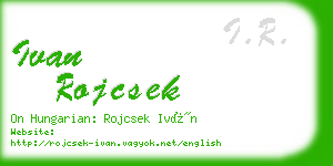 ivan rojcsek business card